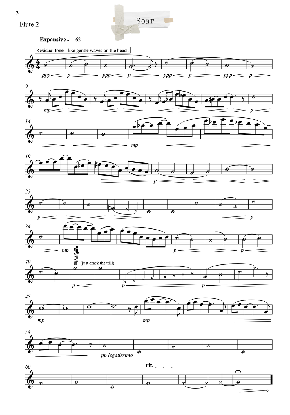 Three Sheets to the Wind for Flute Quartet (2023) — Gareth McLearnon